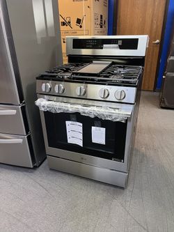 LG STAINLESS STEEL GAS RANGE WITH BACKSPLASH