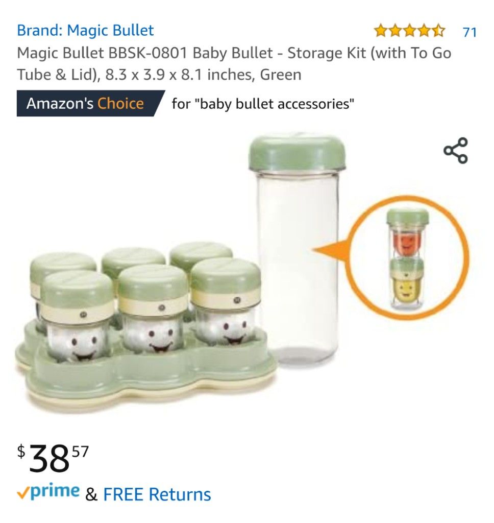 Magic Bullet Baby Bullet Storage System