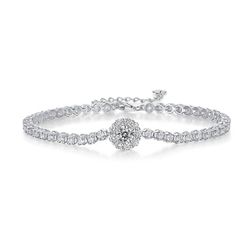 Fifty8 Moissanite Pave Bracelet, 925 Sterling Silver, Magpie Bridge