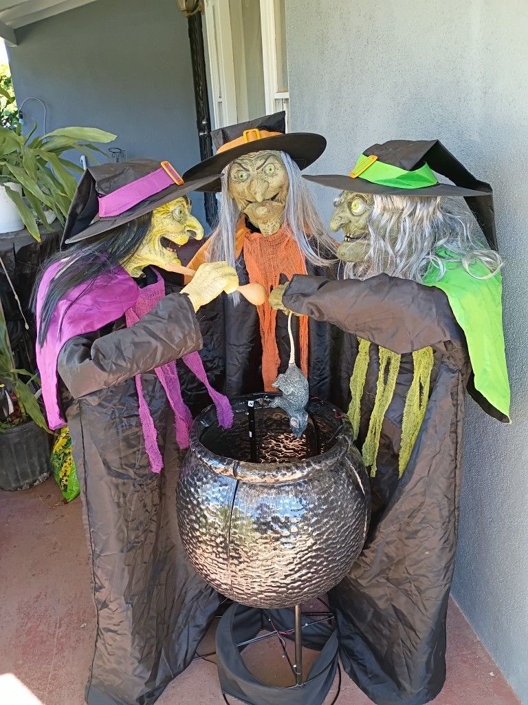 Halloween Decoration Three Spooky Witches π§Ήπ§Ήπ§Ήπ