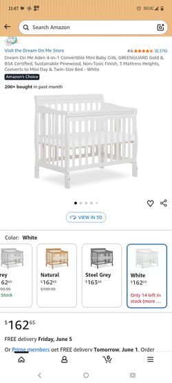 Dream on me Aden 4 in 1 mini crib