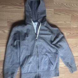 Polo Ralph Lauren Double-Knit Full-Zip Grey Hoodie Size Medium 