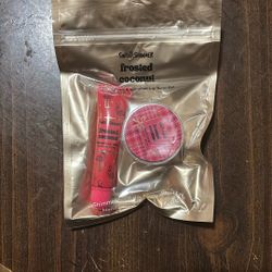 Frosted Coconut Hand Cream & Shimmer Lip Balm Set