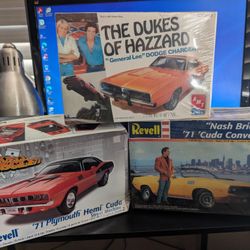 Three Muscle Car Model Kits