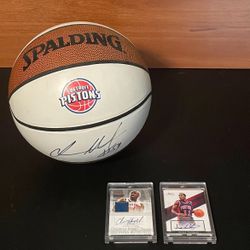 NBA Detroit Pistons Autographed Memorabilia 