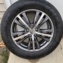 Four 18 Inch Factory Rims and Tires For a 2018 Infiniti QX 60 (4) $100 each READ description 5x114.3