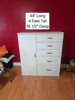 White Tall Dresser