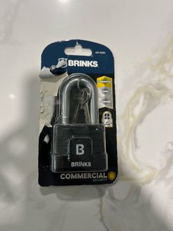 Brinks 2-in. (50 mm) Commercial-Grade Laminated Steel Weather-Resistant XT Plus Keyed Padlock, 2-in. Shackle