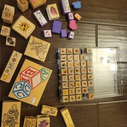 Wooden Stamp Lot