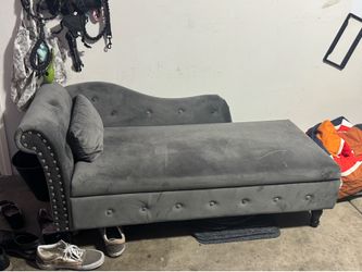 Velvet couch with storage