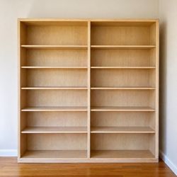 Large Solid Wood Bookshelf / Bookcase – 6ft x 6ft – Great Condition
