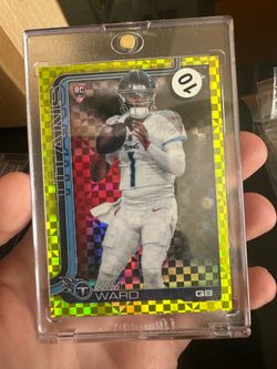 Cam Ward RC Topps chrome gold xfractor football card