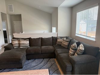 Bermuda Tux Sofa Chaise Sectional In Victory Sterling, Left Facing