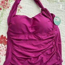 Collections by Catalina Berry Halter Tankini Top 3X New with Tags