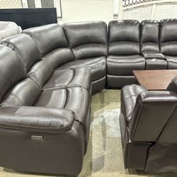 100% Leather Sectional 