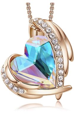 Heart Pendant 18K Rose Gold Plated Necklace