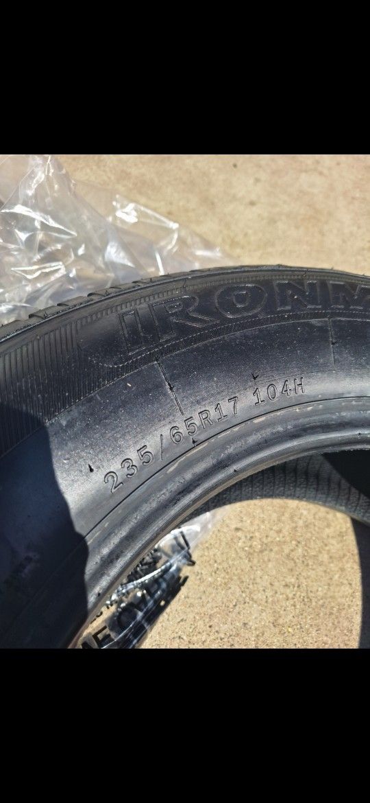 Four 235/65R17 Semi-new Tires