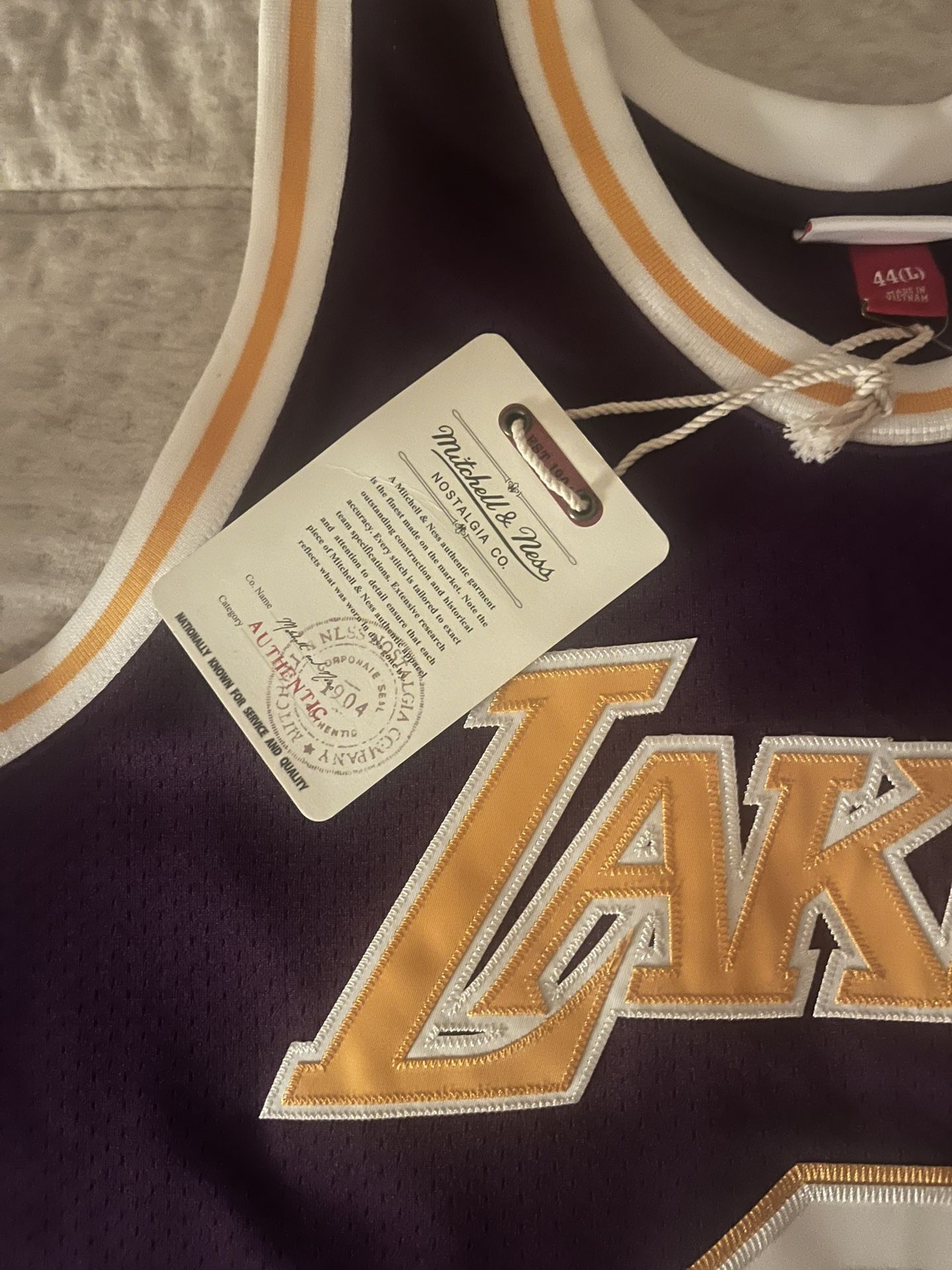 Mitchell & Ness 96-97 LA Lakers Kobe Bryant Jersey Large Blue Stitched  Logo