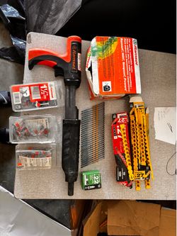 Ramset .22 Caliber Powder Actuated Concrete Nailer + Accessories Bundle