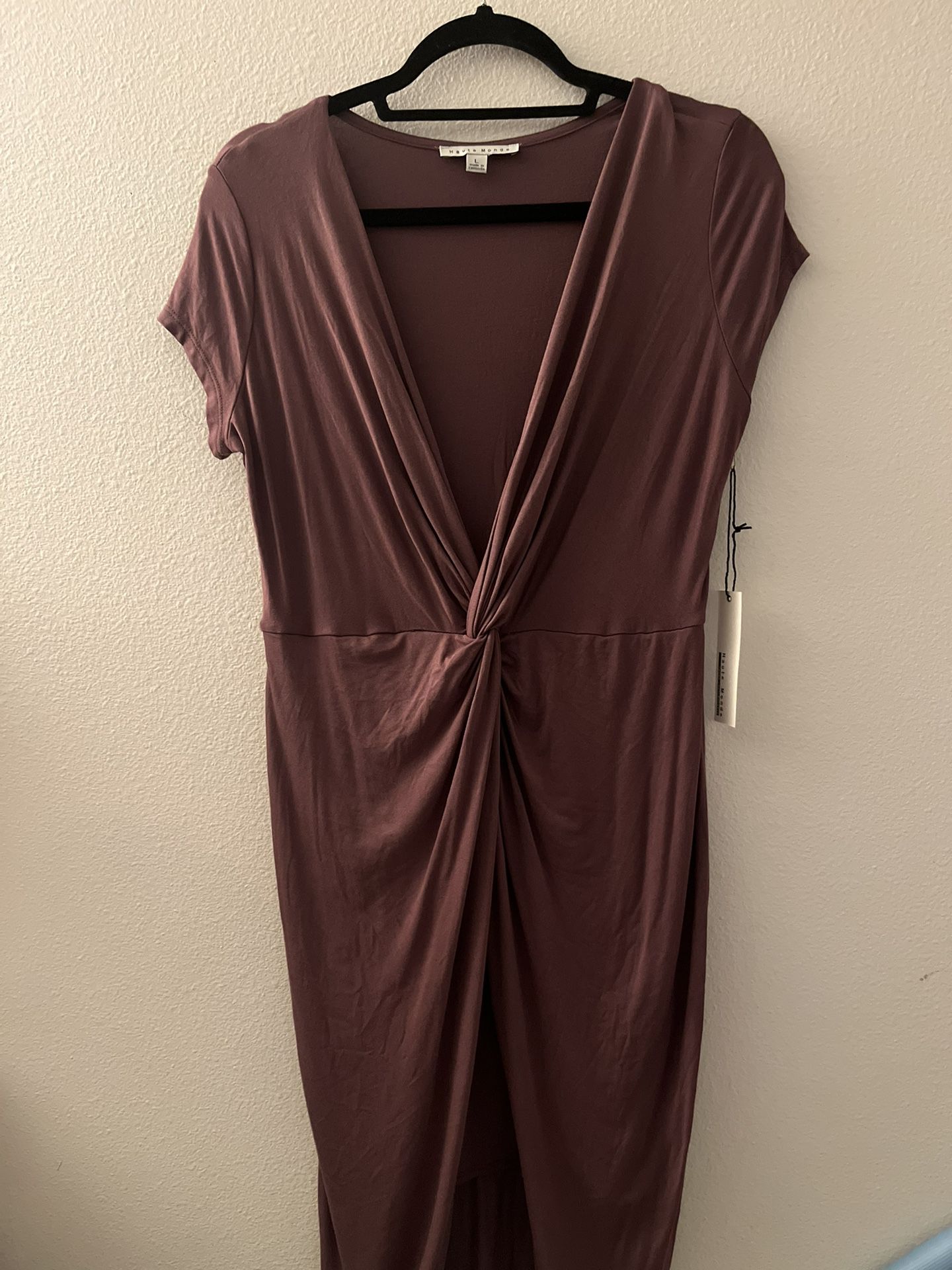 Purple Dress-high low skirt