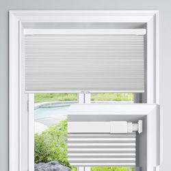 31" W x 64" H No Tools No Drill Cordless Blackout Cellular Shades $30