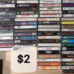 Cassettes For Sale! Rap Rock Metal Hip-hop 