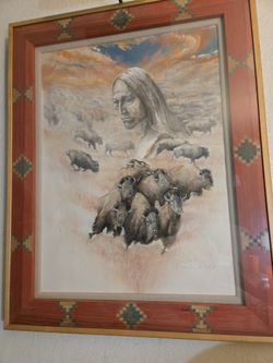 Incredibly Beautiful Drawing . Custom Made Frame By The Artist . 32" X 45 1/2" See Description For Price Info.