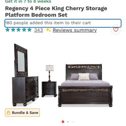 King Size 4 Piece Bedroom set + Adjustable base + King Mattress