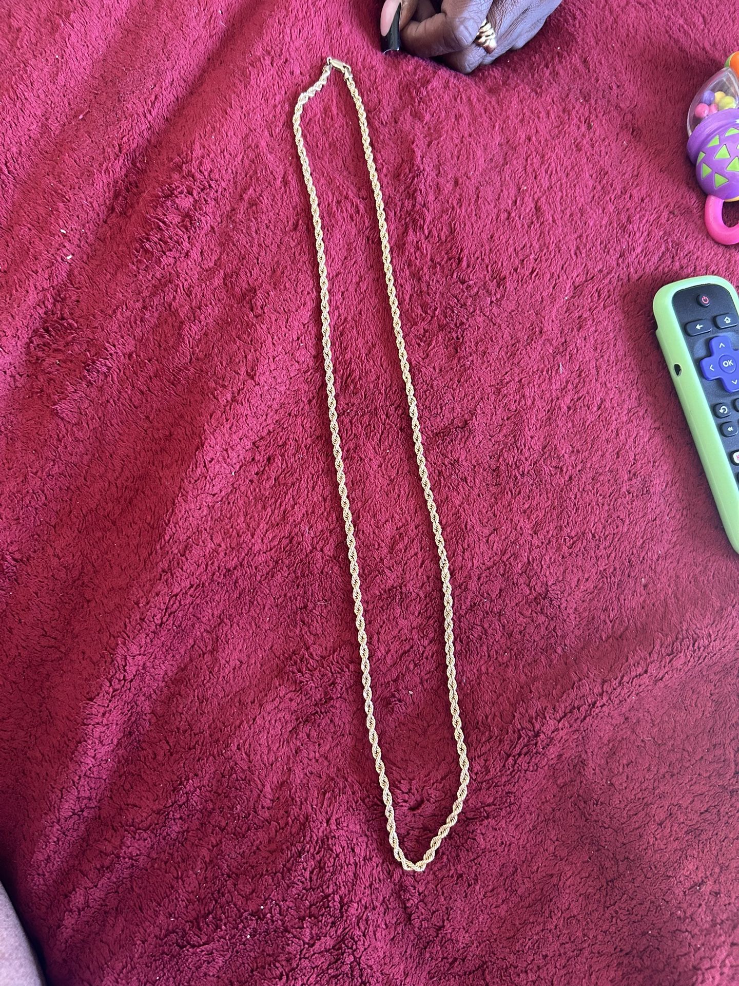 10kt 3.5mm Rope Necklace