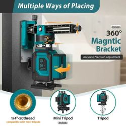 Brand New Takamine 16 Lines Green Laser Level Pro, 4x360° 4D, Pulse Mode, with Remote Controller, 4.99 lb
