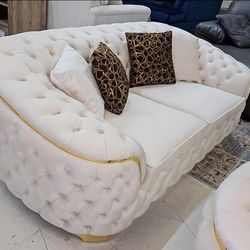 LUPINO (Black, Orange, Ivory) Velvet Sofa & Loveseat🔥Finance Options
💯Special Price💯$2299
