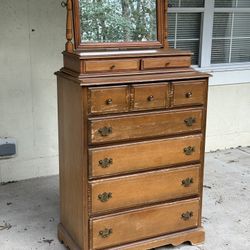 Large Vintage 1960’s Dresser With Mirror