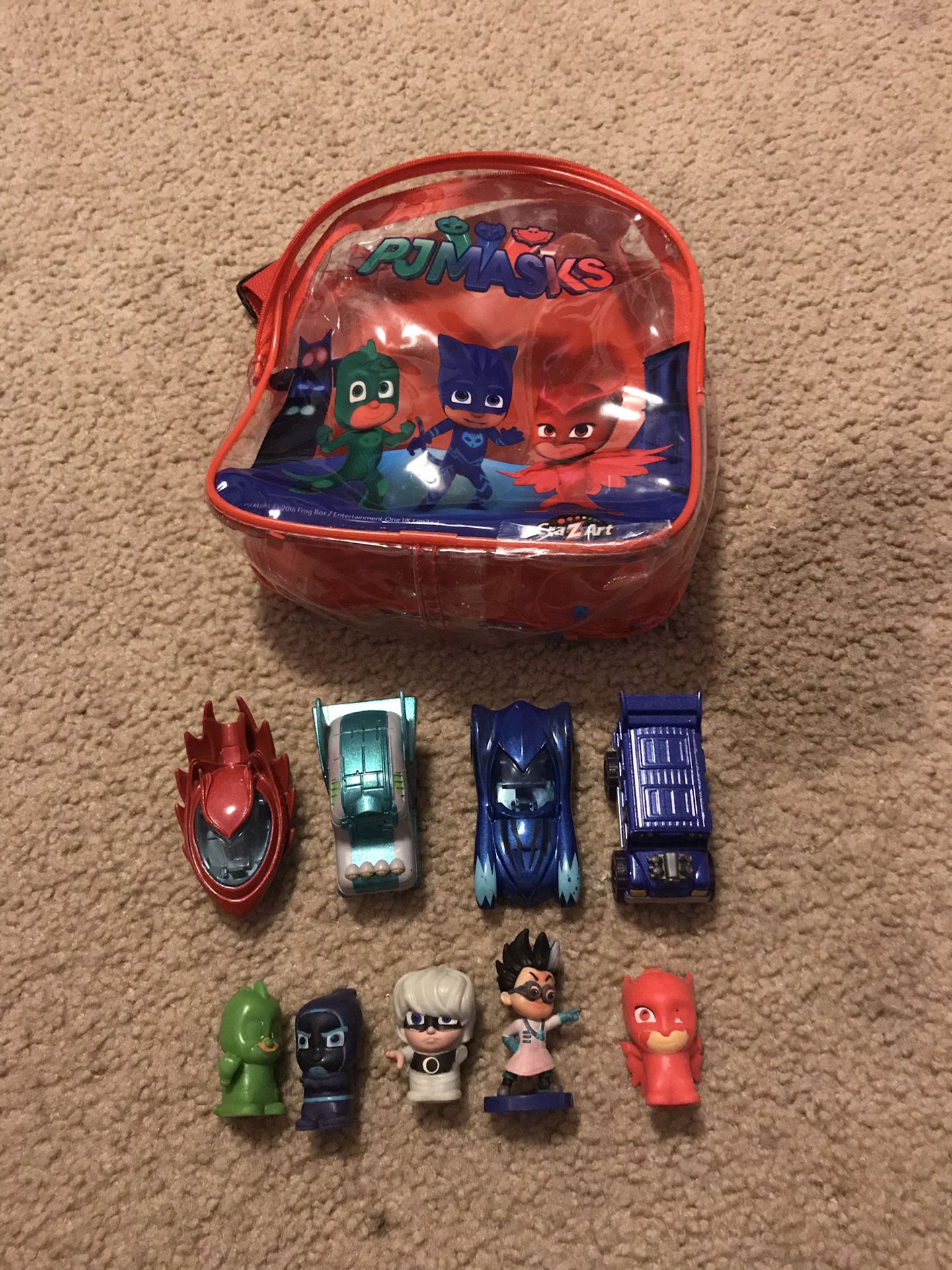Pj mask cars and backpack