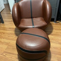 Kids Recliner - Basketball Chair and Ottoman 