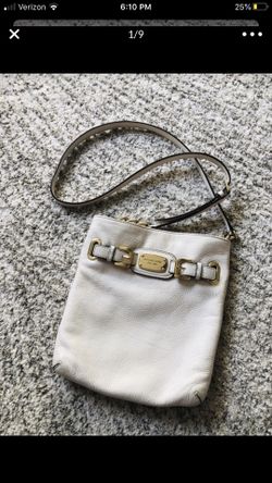 MK white crossbody purse 