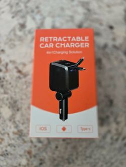 Retractable Car Charger 4-in-1