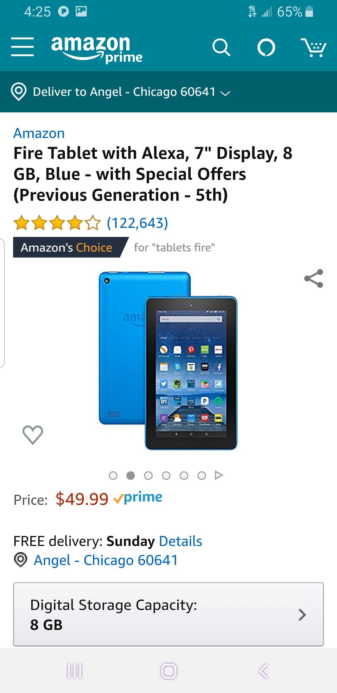 Amazon fire 8 tablet