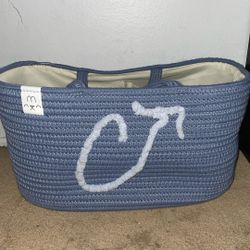 diaper caddy with initial J 