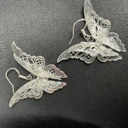 Sterling Silver 925 Butterfly 1.5 “