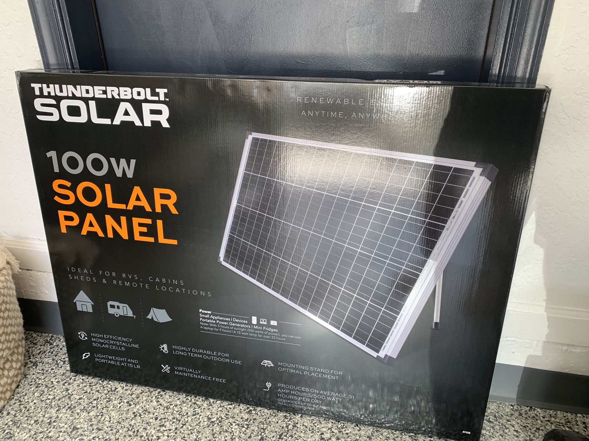 100 Watt Solar Panel (Monocrystalline)