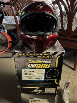 Scorpion EXO-900 Air Transformer modular motorcycle helmet, red, XXL