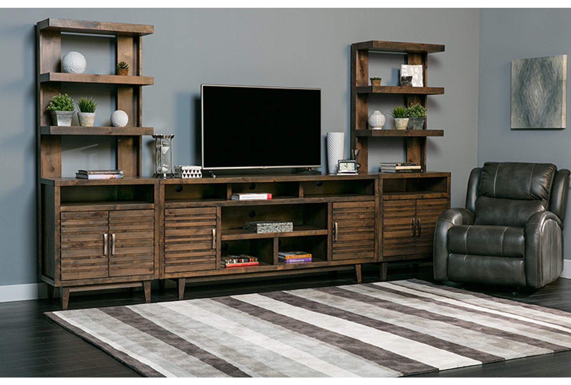 Living Spaces Entertainment Console (TV Console + 2 Bookshelves)