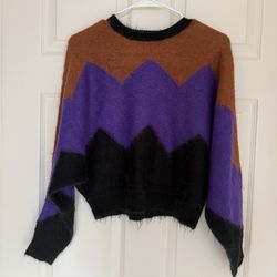 Urban Revivo women’s multi color long sleeves cropped Sweater