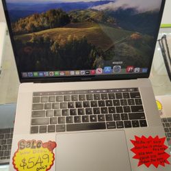 MacBook Pro 15" 2018 i7-8th Gen@ 2.2Ghz,16gb Ram,256gb SSD, Radeon Pro 555X 4GB, macOS Sonoma. Charger.