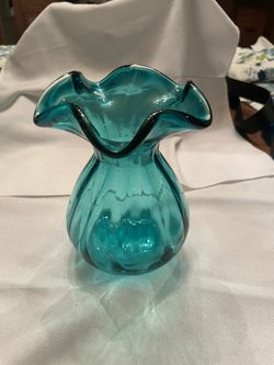 Beautiful Teal Vintage Vase 