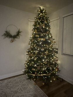 National tree company Large Artificial Christmas Tree with Lights