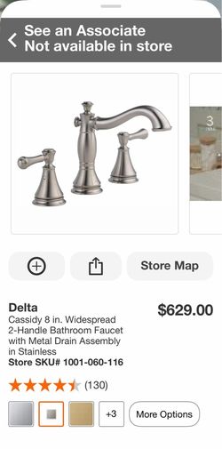 Delta Cassidy 8 in. Widespread 2-Handle Bathroom Faucet with Metal Drain Assembly in Stainless