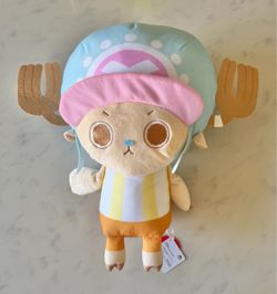 Chopper x Round 1 Plush One Piece Plushie Stuffed Animal Toy Figure Pink Blue Deer Limited Rare Gift OP Luffy Zoro Nami