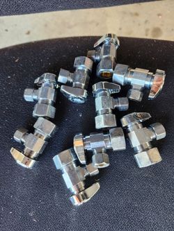 Chrome Quarter-Turn Shut-Off Valves – Lot of 10