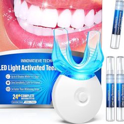 Teeth Whitening Kit – 3 Teeth Whitening Pens + 2 Desensitizing Pens – LED Light – 35% Carbamide Peroxide – Safe & Dentist-Recommended – Fast 7-Day Vis
